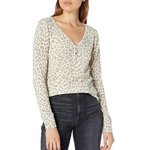 Lucky Brand animal print thermal long sleeve